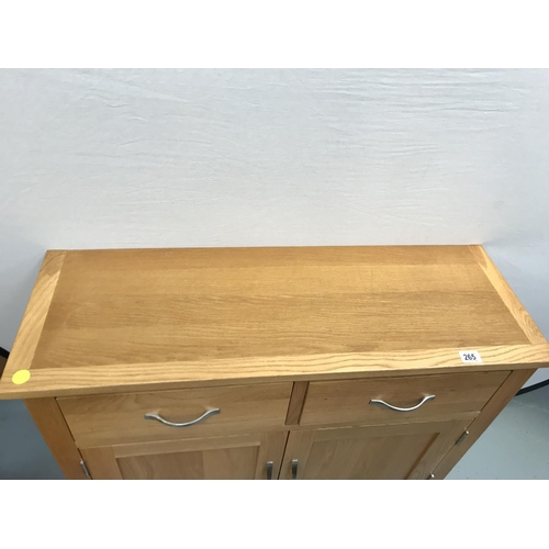 265 - LIGHT OAK 2 DOOR 2 DRAWER SIDEBOARD - 13