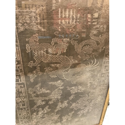 275 - GILT FRAMED EARLY CHINESE SILK