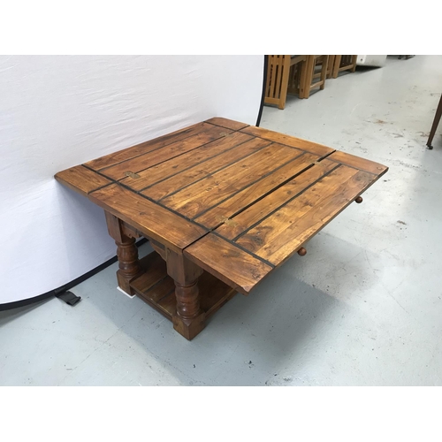 282 - GRANARY WOOD FURNITURE COLLECTION EXTENDING FOLD OVER LEAF COFFEE TABLE 18