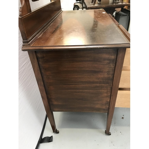 283 - EDWARDIAN MAHOGANY INLAID DRESSING TABLE