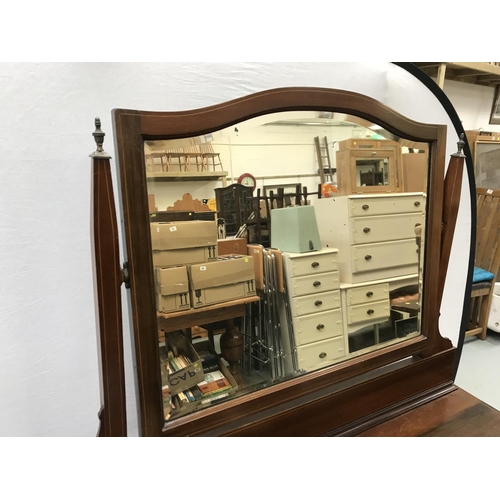 283 - EDWARDIAN MAHOGANY INLAID DRESSING TABLE