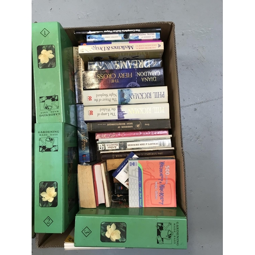 290 - 6 BOXES OF BOOKS, GAMES, VIDEO'S ETC