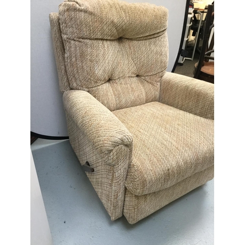 382 - BEIGE RECLINING CHAIR