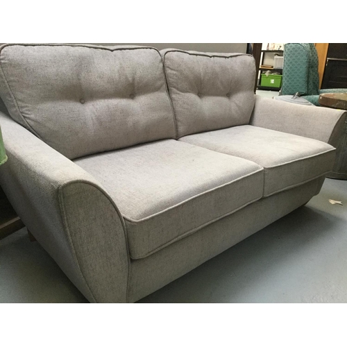 408 - GREY FABRIC OVERSIZED TWO SEATER SETTEE