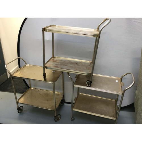 417 - 3 RETRO TEA TROLLEYS