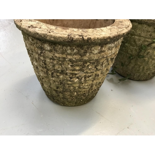 309 - PAIR OF CONCRETE GARDEN PLANTERS