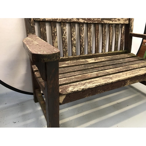 311 - WOODEN GARDEN BENCH A/F