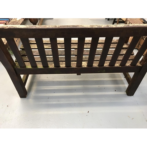 311 - WOODEN GARDEN BENCH A/F