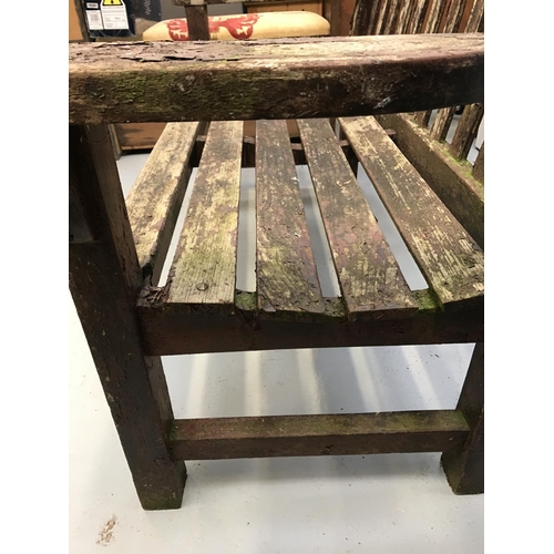 311 - WOODEN GARDEN BENCH A/F