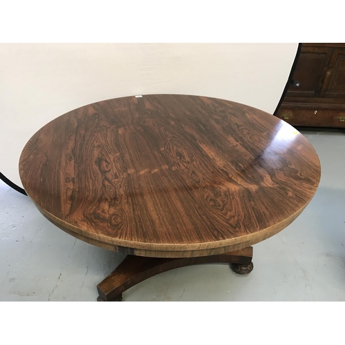 316 - WILLIAM IV ROSEWOOD TIP TOP PEDESTAL TABLE