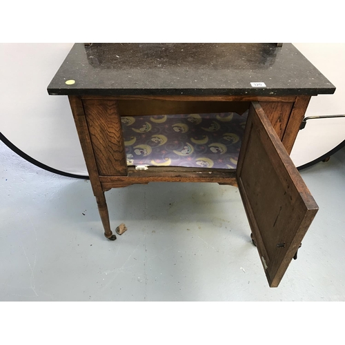 320 - OAK WASH STAND WITH MARBLE TOP