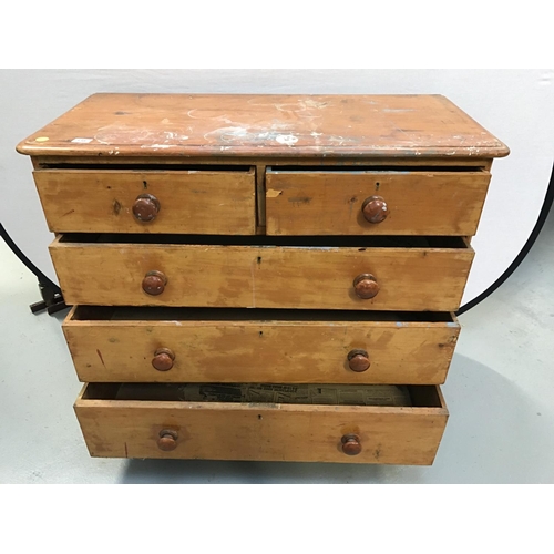 338 - VICTORIAN PINE 2 OVER 3 CHEST