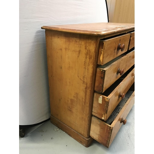 338 - VICTORIAN PINE 2 OVER 3 CHEST