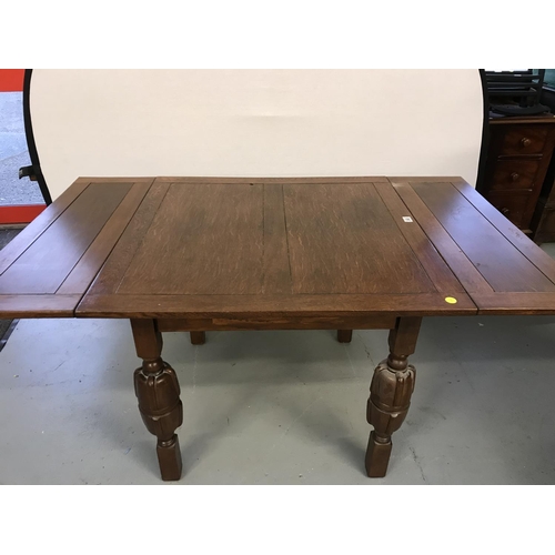 348 - VINTAGE OAK DRAWER LEAF DINING TABLE