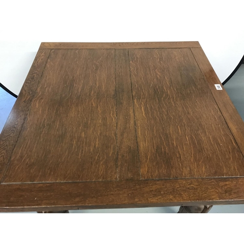 348 - VINTAGE OAK DRAWER LEAF DINING TABLE