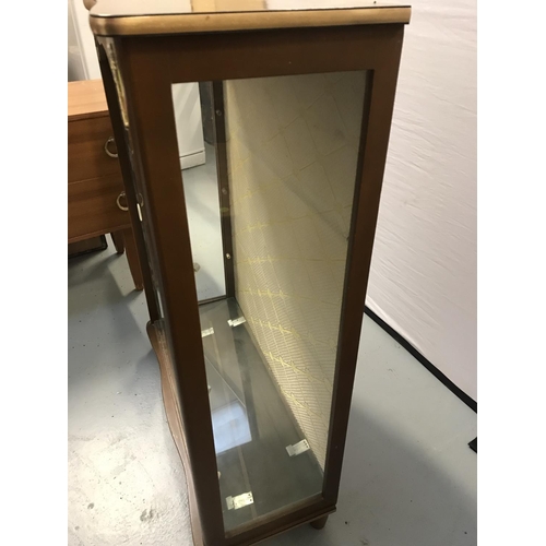 352 - VINTAGE GLASS DISPLAY CABINET