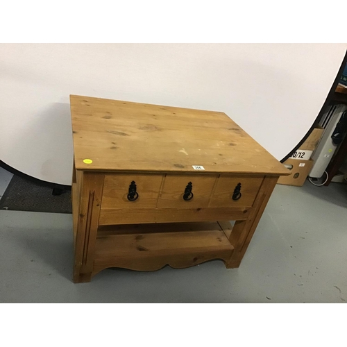 356 - MODERN PINE COFFEE TABLE WITH DRAWER A/F 24