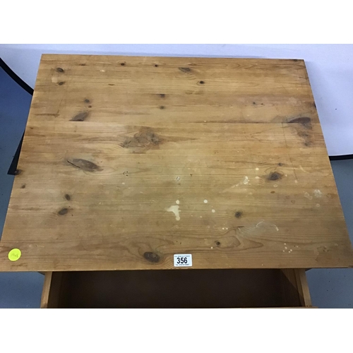 356 - MODERN PINE COFFEE TABLE WITH DRAWER A/F 24