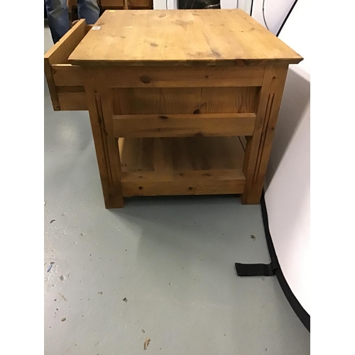 356 - MODERN PINE COFFEE TABLE WITH DRAWER A/F 24