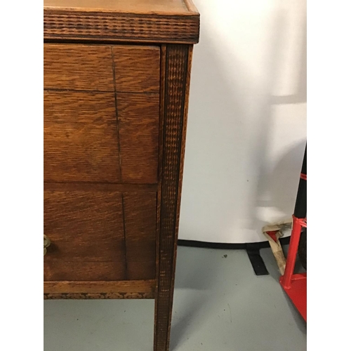 358 - VINTAGE OAK DRESSING TABLE WITH 2 DRAWERS