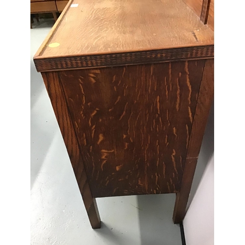 358 - VINTAGE OAK DRESSING TABLE WITH 2 DRAWERS