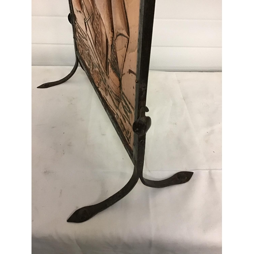 365 - ARTS & CRAFTS COPPER FIRE SCREEN