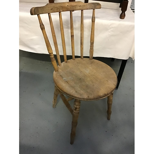 369 - PAIR OF OAK DINING CHAIRS & 2 ODD CHAIRS