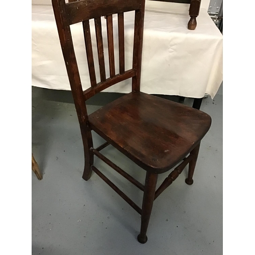 369 - PAIR OF OAK DINING CHAIRS & 2 ODD CHAIRS