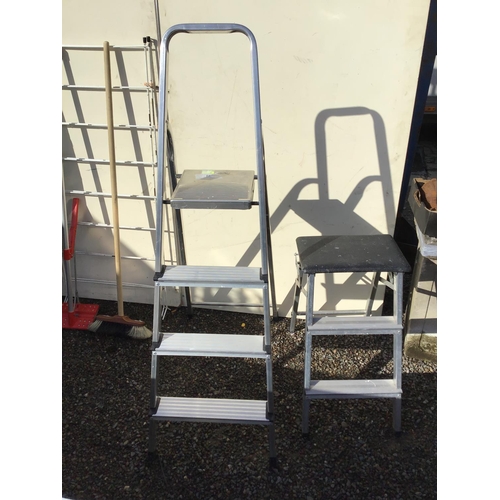 10 - 2 METAL STEPS IRONING BOARD ETC