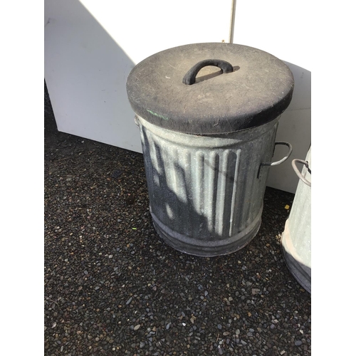 7 - 2 VINT METAL DUSTBINS