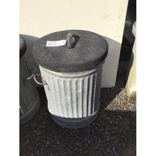 7 - 2 VINT METAL DUSTBINS