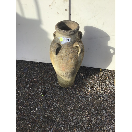 24 - 2 STONE WATER VESSELS/ GARDEN URNS