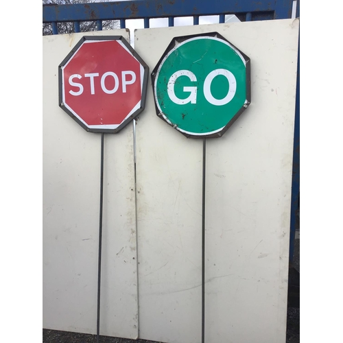 25 - 2 STOP AND GO SIGNS