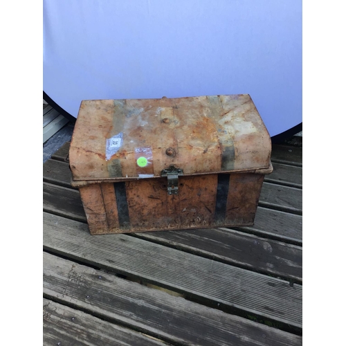 33 - SMALL VICT TIN CHEST A/F