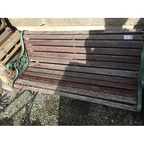 50 - METAL AND WOODEN GARDEN BENCH
L 50