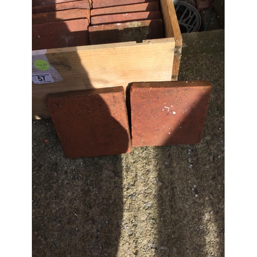 57 - CRATE OF VICTORIAN FLOOR TILES