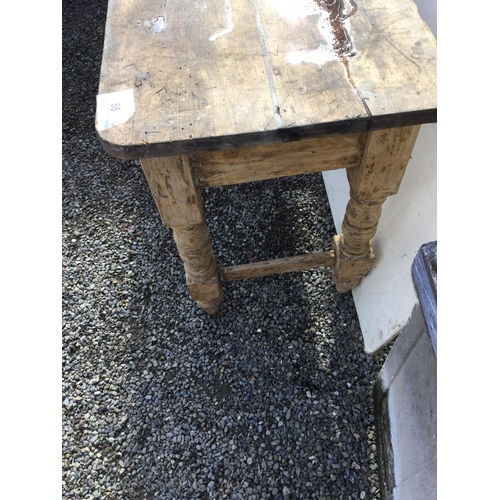 86 - PINE TABLE (NO DRAWERS)
L 60