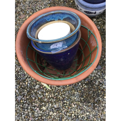 108 - LARGE QTY OF GLAZED GARDEN PLANTERS ETC