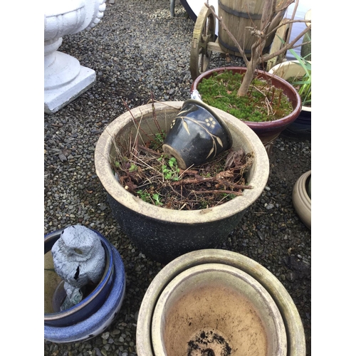 108 - LARGE QTY OF GLAZED GARDEN PLANTERS ETC