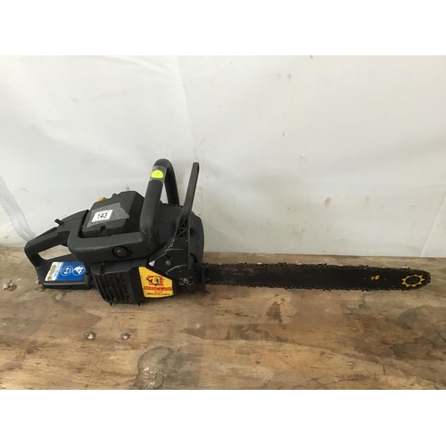 143 - 3 PETROL CHAINSAWS - SOLD FOR SPARES