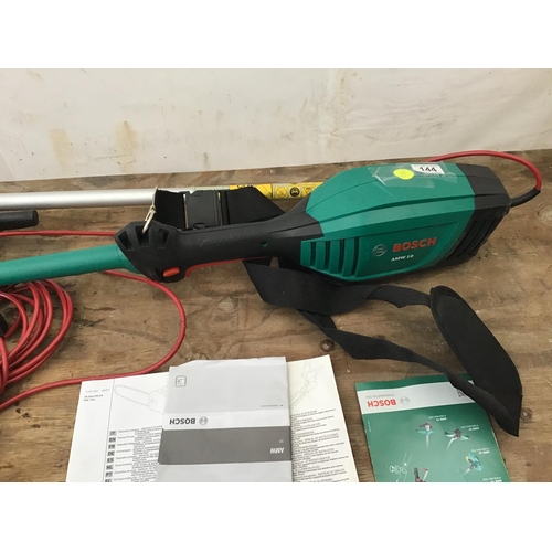 144 - BOSCH MULTI TOOL WITH HEDGE TRIMMER ATTATCHMENT AND INSTRUCTIONS W/O