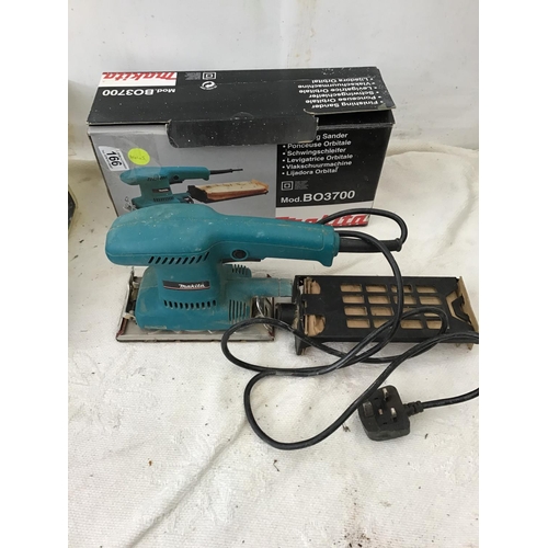 166 - BOSCH ELECTRIC PLANER IN BOX AND A MAKITA SANDER IN BOX W/O