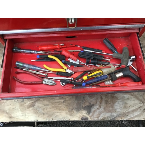 183 - TABLE TOP 4 DRAWER TOOL BOX INCLUDING TOOLS