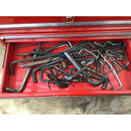 183 - TABLE TOP 4 DRAWER TOOL BOX INCLUDING TOOLS