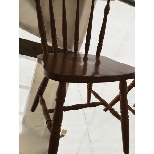 197 - SET OF 4 MODERN BEECH KITCHEN CHAIRS