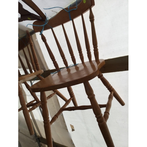 197 - SET OF 4 MODERN BEECH KITCHEN CHAIRS