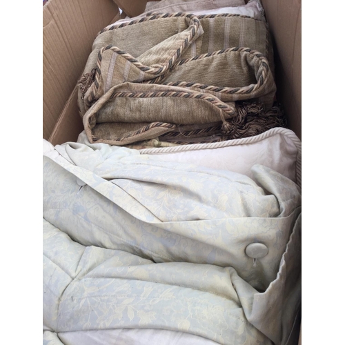 203 - 3 LARGE BOXES OF CUSHIONS