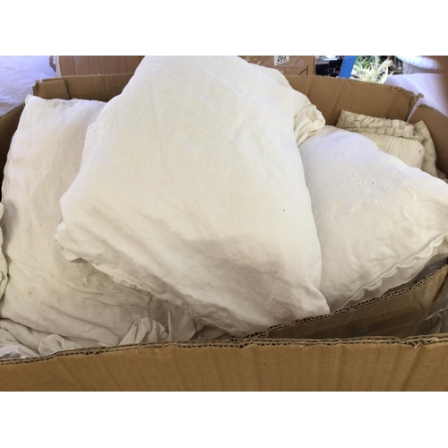 203 - 3 LARGE BOXES OF CUSHIONS