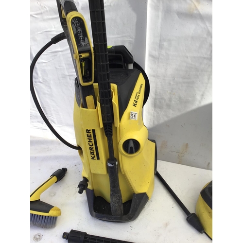 214 - KARCHER K4 PRESSURE WASHER W/O WITH ATTATCHMENTS