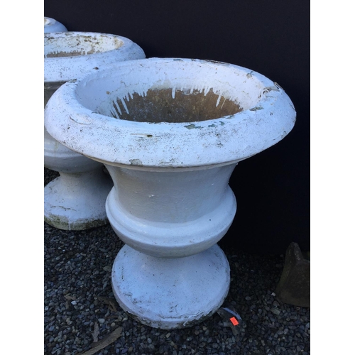 233 - 3 MATCHING GARDEN URNS
H 23 